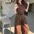 Lovito Tops ou calças femininas casuais lisas plissadas com ombros frios LNA79329