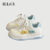 IELGY Nicho Breadshoes Feminino Plataforma Peixe Versátil Tênis Moderno