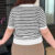 (Trendy) Lovito Camiseta Feminina Casual Listrada Colorblock Plus Size Curva LBL24589