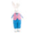 Coelho Decorativo Em Pé Colete Rosa/Azul G – 1 unidade – Cromus – Rizzo