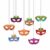Kit Decoração de Carnaval – Máscaras Folia – 23cm – 8 unidades – Regina – Rizzo
