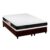 Cama Box Queen: Colchão Espuma Castor D45 Black e White AIR Double Face + Base CRC Suede Brown(158×198)