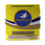 Guardanapo Crepado – 19,5 x 22,5 cm – Amarelo – 50 unidades – CampFestas – Rizzo
