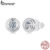 Brincos De Prata 925 Bamoer Bolha Moissanite Joias Presente Feminino