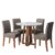 Conjunto Sala de Jantar Mesa Athenas Redonda 4 Cadeiras Trieste Madeirado/Mascavo Dobuê