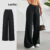 Lovito Calça Casual Calça Lisa Com Botões Para Mulheres L118ED160