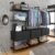 Closet Estilo Industrial Siena 6 Gav Preto Fosco – Móveis Arapongas