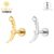 FINE4U Piercing Titânio 100% Mini Faca para Cartilagem Tragus Helix Brinco Lóbulo Hipoalergênica