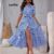 Lovito Vestido Casual Listrado Com Botão Frontal E Cinto Para Mulheres LNL79306