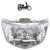 Farol Completo Biz 125 2005 2006 2007 2008 2009 2010 Cristal  Máscara Cromada Lâmpada M5 Lente Lisa Acrílico