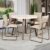Conjunto Sala de Jantar 4 Cadeiras Bolzano Carraro Petra e Rosê
