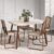 Conjunto Sala de Jantar 4 Cadeiras Trento Carraro Petra e Rosê