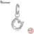 Bamoer 925 Prata Esterlina Pingente Ferradura Pulseira Acessórios Femininos