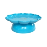 Bandeja  Flower Com Pé – 180mm – Azul Céu – 1 unidade – Só Boleiras – Rizzo