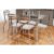 Sala de Jantar Completa Elba c/ Tampo Vidro 150cm + 6 Cadeiras Portugal Cromado/Courano Branco – Kappesberg