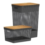 Kit de Cestos Grid Tampa Bambu 20L e 49L – Ou