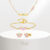 Vnox Crianças Rosa Borboleta Colar Pulseira Eerring Conjunto , De Jóias De Ouro Personalizado Para Bebê Menina Menino Re
