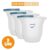 Kit 3 Baldes Plásticos Transparentes 15L Hydrus Sanremo