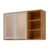 Armário Aéreo p/ Cozinha Brilhante c/ 2 Portas 120cm Cinamomo/Off White – MGM