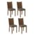 Kit 4 Cadeiras 4290 Madesa Rustic/Silver