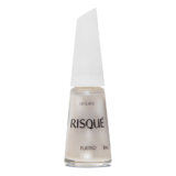 Esmalte Risqué Branco Cintilante Platino 8ml
