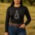 Camisa UV Feminina Manga Longa Nossa Senhora Aparecida Proteção Solar Térmica Algodão Country Cristã