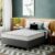 Cama Box com Colchão Viúva Howie Espuma D45 (17x128x188) Branco e Cinza