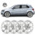 Kit 4 Calota Aro 14 Gol G5 G6 2015 2016 2017 Com Emblema