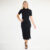 Vestido Colcci Slim Canelado C/Manga Preto – Feminino