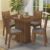 Conjunto Sala de Jantar Mesa Tampo de Vidro 4 Cadeiras Rustic/Silver Camélia Madesa