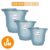 Kit 3 Baldes Plásticos Azul 8,5L, 12L e 15L Hydrus Sanremo