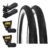 PAR PNEU KENDA SLICK 26X1.95 FAIXA BRANCA + 2 CÂMARAS PIRELLI BICO GROSSO