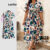 (Trendy) Lovito Vestido Curva Plus Size Elegante Com Padrão Geométrico Para Mulheres LBL18320