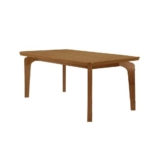 Mesa de Sala Jantar Londrina c/ Tampo Madeirado c/ Canto Curvo 120X80cm Naturale/Naturale – Rufato