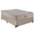 Cama Box Casal Suede + Colchão Ortobom Airtech Molas Ensacadas 138x188x65 Bege