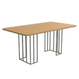 Mesa de Sala Jantar Duina c/ Tampo 160cm Niquel/Freijo – Kappesberg