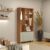 Estante para Livros 2 Portas Ripadas 100% Mdf Nature Freijó/Off White – Dalla Costa