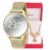 Relógio Feminino Champion Dourado Espelhado Digital CH40137B + Pulseira Berloques