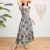 Lovito Boho Tops Ou Bottoms Tribal Print Ruffle Hem Zipper Padrão Conjuntos De Saia Para Mulheres L124AD1139