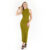 Vestido Colcci Midi Canelado Logo CC S/ Manga Verde Musgo – Feminino