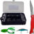 Kit Estojo Anzol Chumbada Giradores Isca Artificial e Canivete