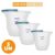 Kit 3 Baldes Plásticos Transparente 8,5L, 12L e 15L Hydrus Sanremo