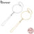 Bamoer 925 Prata Esterlina Pulseira Dois Tons Anel Corrente Design Criativo Moda Jóias Presente Feminino