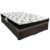 Cama Box Casal Suede Bipartido + Colchão Ortobom Iso Dupla Face 138x188x60 Marrom