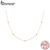 Bamoer 925 Prata Esterlina Colar Ouro Moissanite Clavícula Corrente Arte Design Moda Jóias Presente Feminino