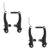 Par Freio V Brake Nylon C/ Sapata Orbital Preto Bicicleta