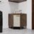 Balcão Modulado De Canto Com Tampo Fidelitá Lisboa 75cm 1 Porta Noce/Off-White