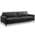 Sofá 3 Lugares Para Sala Living Industrial 220cm Evo L06 Couro Preto – Lyam Decor