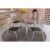 Conjunto: Mesa Sala Jantar Elba c/ Tampo de Vidro 120cm + 4 Cadeiras Portugal Cromado/Courano Preto – Kappesberg