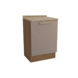 Balcão de Cozinha Modulado Botanic M629 1 Porta c/Tampo 60cm Nogueira/Fendi/Nogueira – Kappesberg